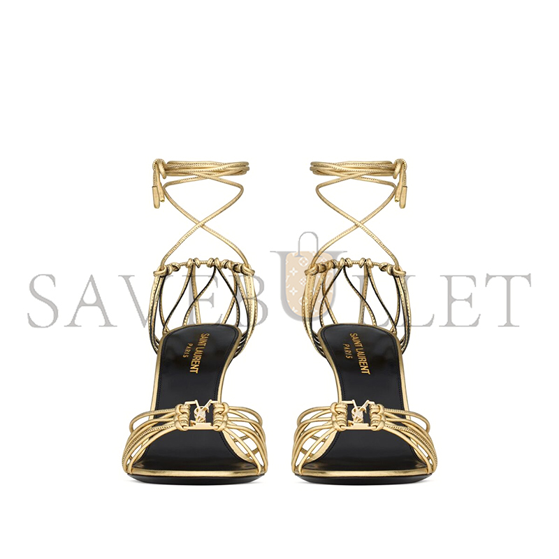 YSL BABYLONE SANDALS IN METALLIC LEATHER 8219270NL008008